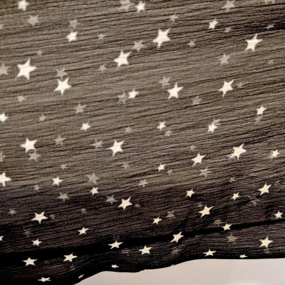 2/$20 Zara trafaluc black sheer button front blouse S - Picture 6 of 7